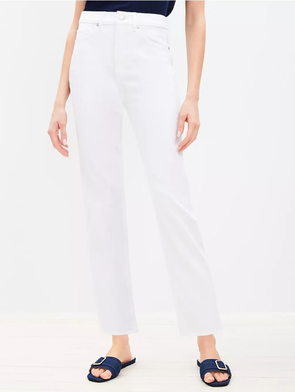 LOFT "The Monroe Slim" White Jeans Ladies Size 8